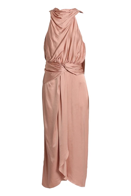 SHEIKE EVER AFTER Maxi Cowl Dress in Dusty Rose SIZE 12 AU 119.00