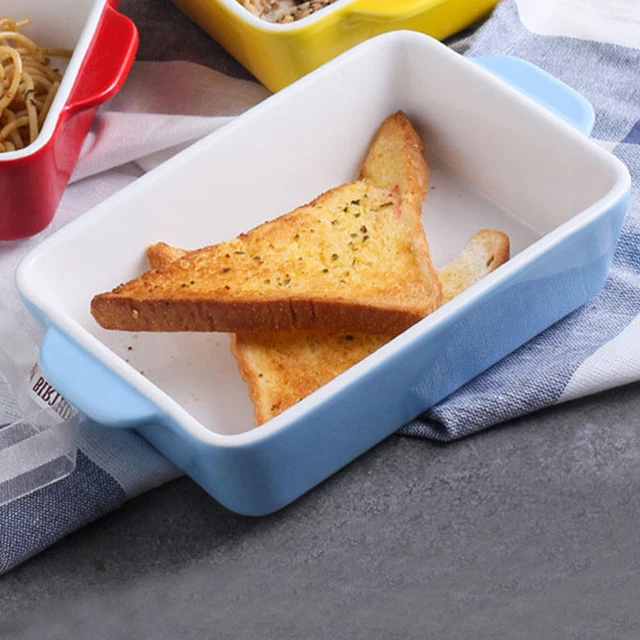 Piatto da forno biscotti piatto pentola rettangolare ceramica piastra di tostatura
