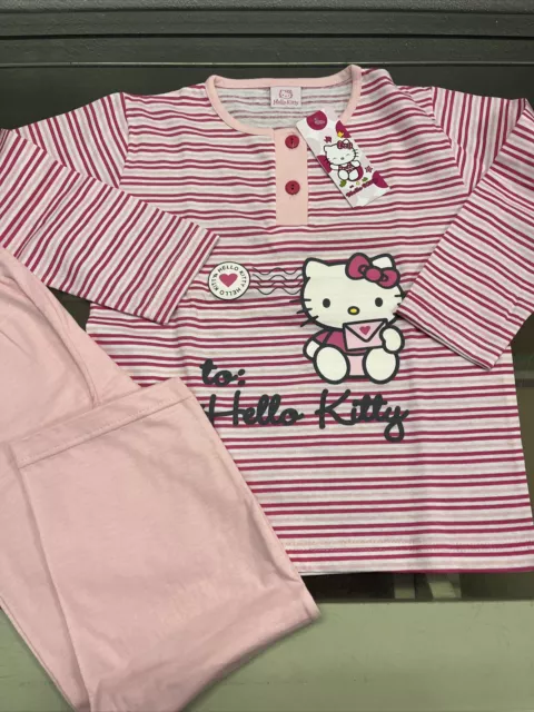 pigiama Hello Kitty Sanrio intimo notte bambina 5 anni cotone Senza polsini