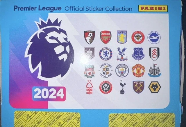 Pl Sticker PANINI PREMIER LEAGUE 2024 Official sticker Collection x100 Sealed ...