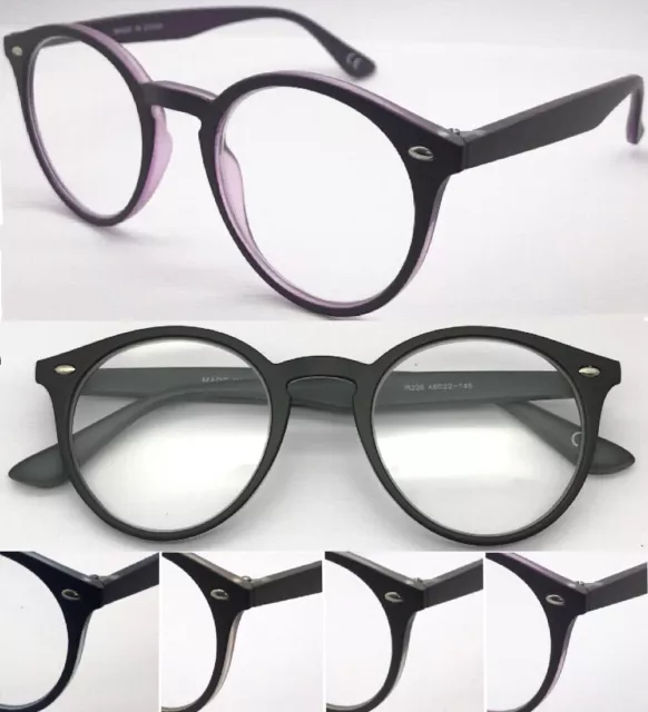 Round Reading Glasses 0~+4.00 Vintage Style Popular Retro Design Big Lens R226