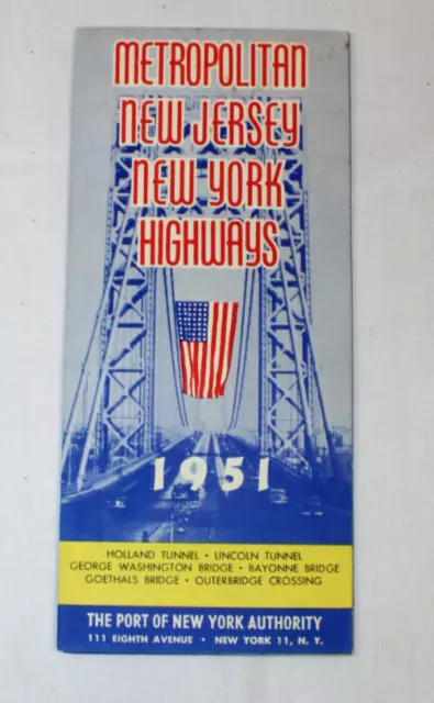 1951 Metropolitan New Jersey New York Highways Port Authority Holland Tunnel