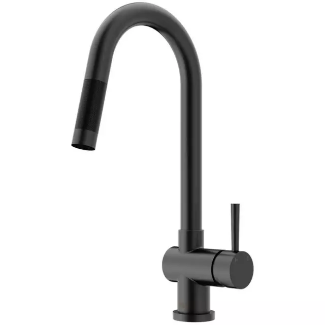 VIGO VG02008MB Gramercy Pull-Down Sprayer Kitchen Faucet in Matte Black