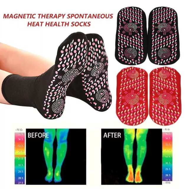 1-3Pair Tomalin Acupressure Self-Heating Shaping Socks Winter Self Heating Socks
