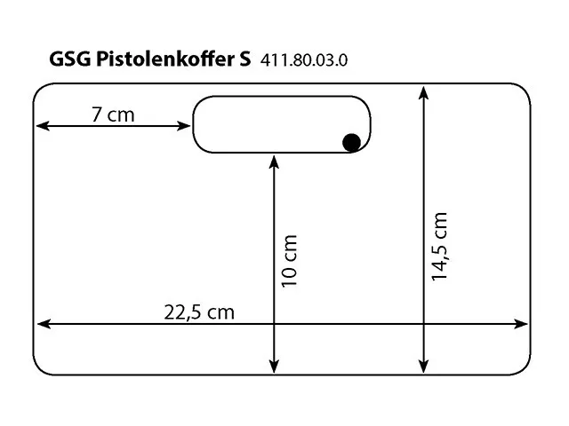 GSG Koffer Small Schwarz | Waffen Koffer |Innere Abmessung 22,5 x 14,5 cm 3