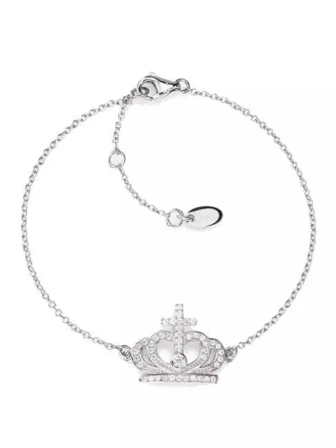 Femme Bracelet AMEN Couronnes en Argent Rhodium ND à Choisir = P BRC2.R