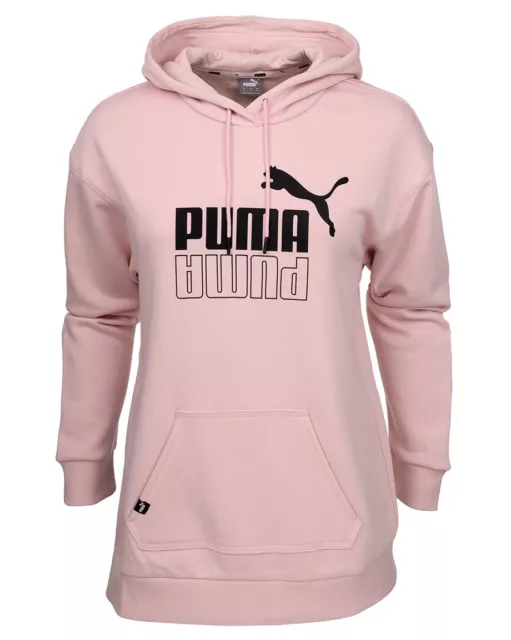 PUMA Damen Kapuzenpullover Power Elongated Hoodie FL Fitness Training