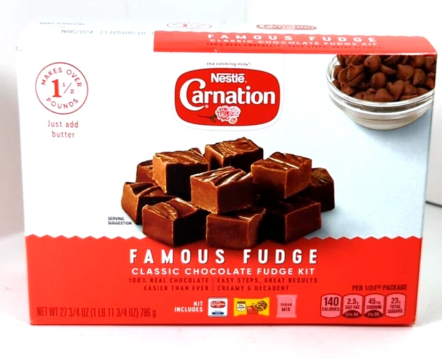 CARNATION FAMOUS CLASSIC Chocolate Fudge Kit 27.75 oz. 042023 Just Add