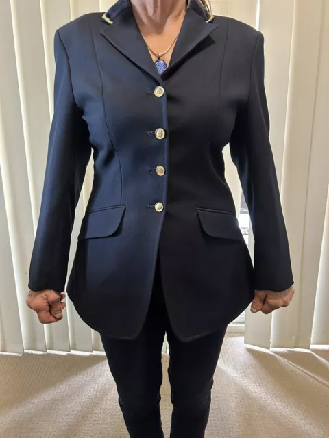 Windsor Apparel Dressage Equestrian Show horse riding Jacket Women’s Sz 10 navy 3