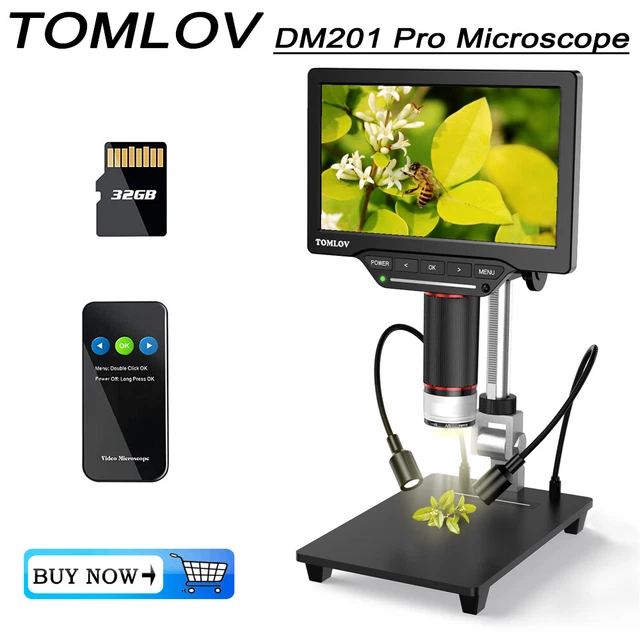 TOMLOV DIGITAL MICROSCOPE 1200X LCD Coin Micro Soldering Microscope