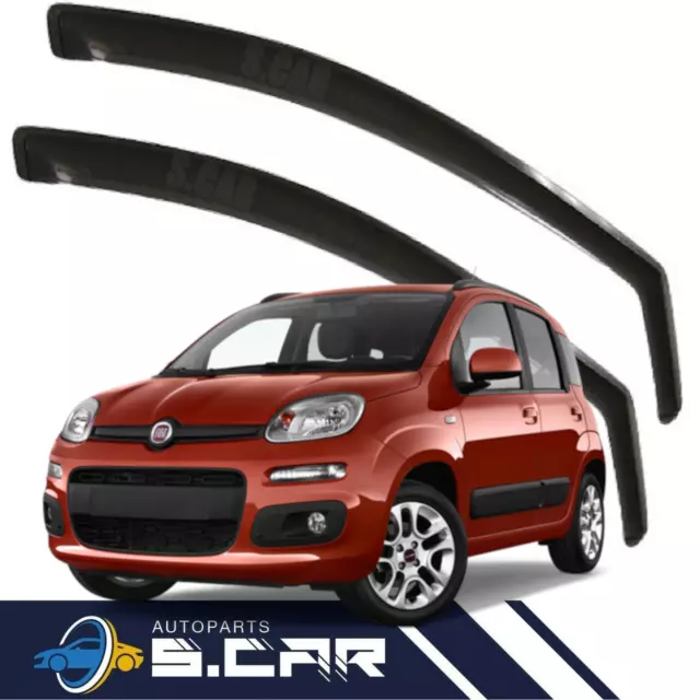 FARAD Deflettori Aria Per Fiat Panda 312 Antivento Antiturbo 12588 Neri Fume