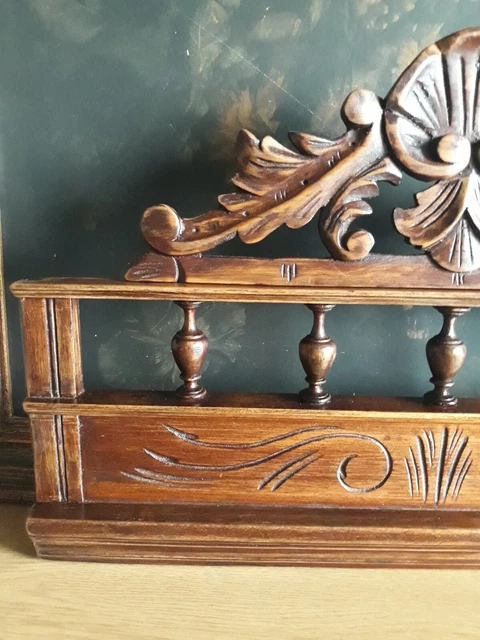 Antique French Hand Carved Wood Pediment 3