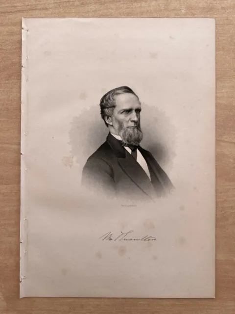 Antique Print 1889 Engraving HON. WILLIAM KNOWLTON Upton, Massachusetts MA