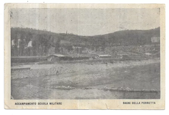 Bagni Della Porretta (Bologna), Accampamento Scuola Militare. Viaggiata 1915