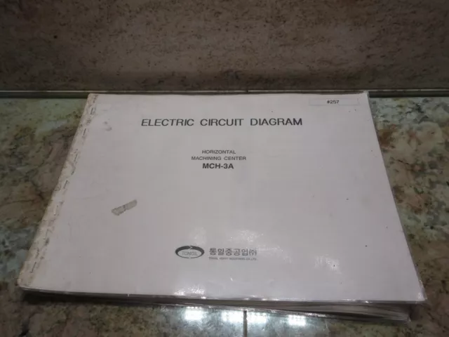 Mitsubishi Mch-3A Electric Circuit Diagram U412-01015-00 Tongil Saeilo Mach 3A