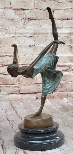 Hot Guss Statuetta Aldo Vitaleh's Ballerina Fatta a Mano Bronzo da Collezione