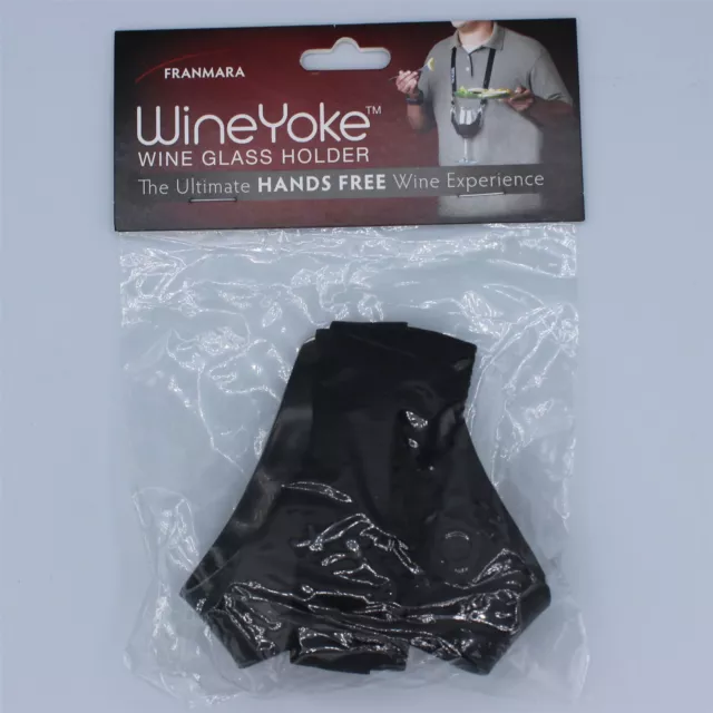 WineYoke - Wine Lanyard - Wine Glass Holder - Black