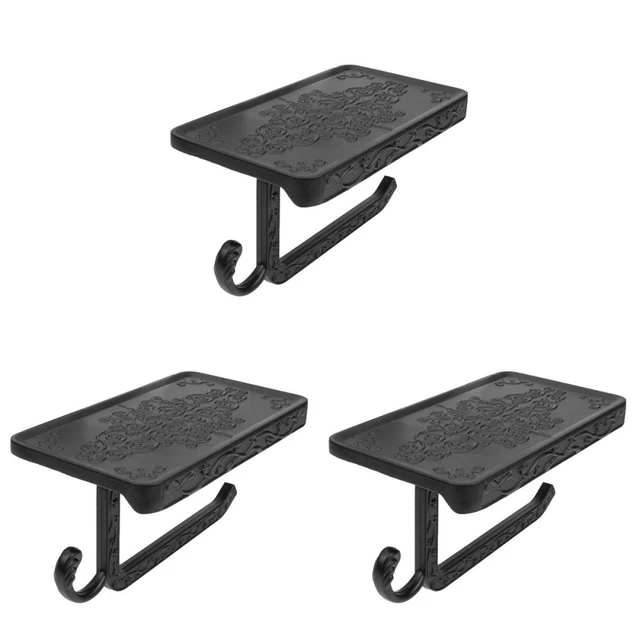 3 piezas Soporte de papel higiénico para rollos de baño montado en pared