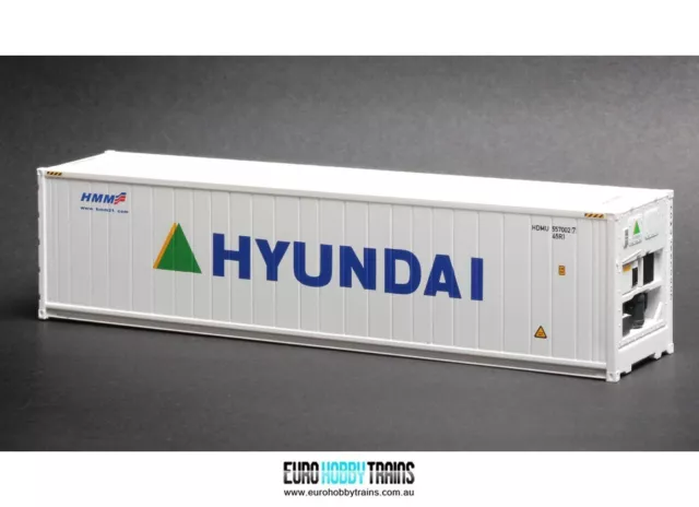 HO 1:87 scale 40'  HYUNDAI refrigerated shipping container NEW suits Auscision