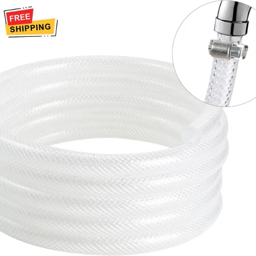 Clear Braided Hose Tubing with 25 Ft PVC Tube for Transfer Water