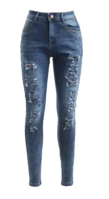 Enzo Womens Skinny Stretch Jeans Ladies New Denim Slim Fit Pants UK Size  8-22 