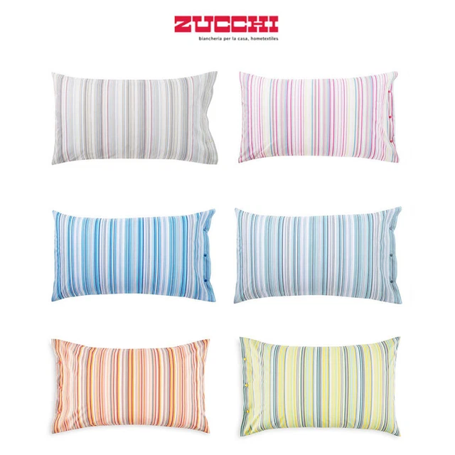 Amqua Set di 2 federe in raso makò, 80 x 80 cm, 100% cotone