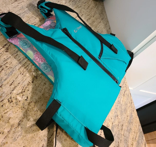 Onyx Adult Oversize Paddle Kayak Life Vest, Aqua, Floral Onyx Adult Oversize Paddle Kayak Life Vest, Aqua, Floral