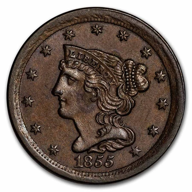 1855 Half Cent BU (Brown) - SKU#218991