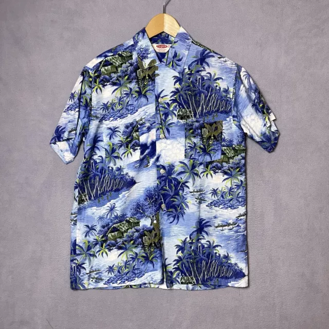 Vintage Pilgrim Hawaiian Shirt Mens Medium Sears Aloha Camp 1960s 60s Tiki Surf