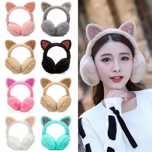 Earmuff Headband Ear Warmers Winter Warm Earmuffs Cat Ears for Cold Weather