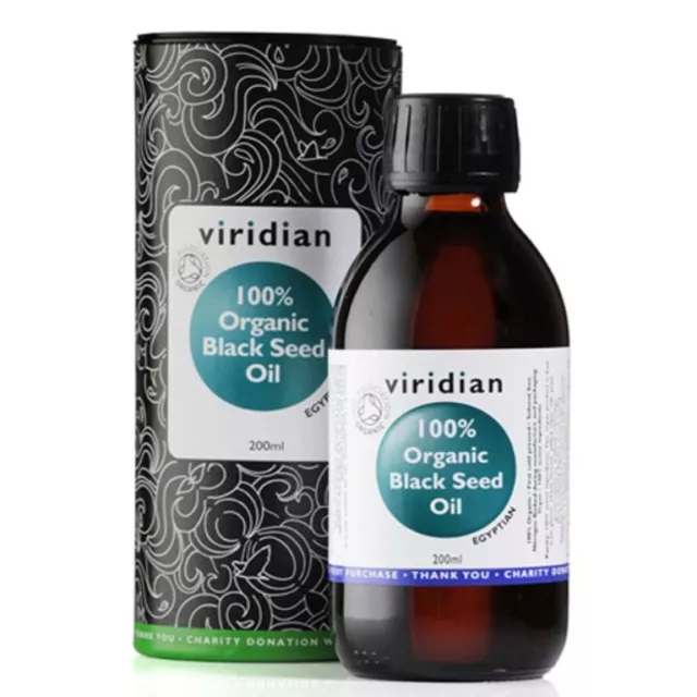 Viridian 100% Organic Black Seed Oil 200ml