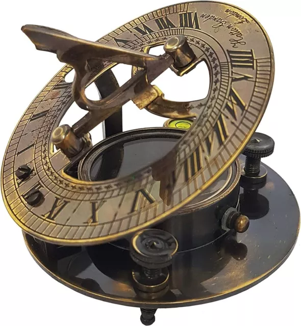 Vintage Nautischer Schiffs-Astrolab-Kompass mit Box, Marine-Kompass aus...