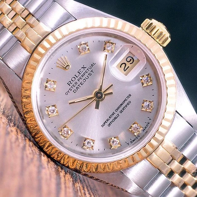 Rolex 69173G DateJust Silver Diamond Dial 26mm Ladies Watch W/Cert Rolex 69173G DateJust Silver Diamond Dial 26mm Ladies Watch W/Cert