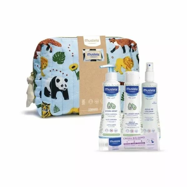 Coffret Bébé Mustela 5 Pièces Hydratation Trousse Gel Lait Crème Cologne 0-9Ans+