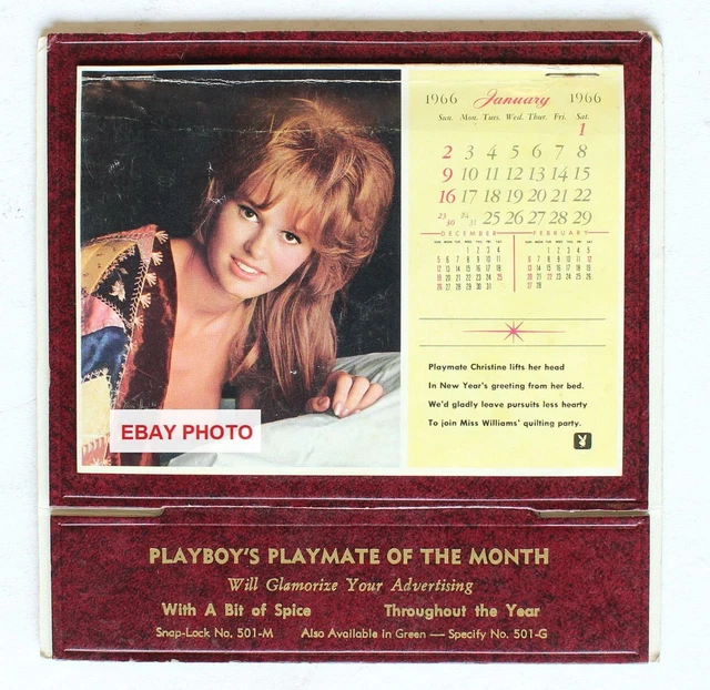 PLAYBOY 1966 PLAYMATE OF MONTH DESKTOP CALENDAR SALESMAN SAMPLE