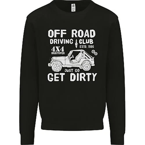 Off Road Driving Club Get Dirty 4x4 Funny Mens Sweatshirt Jumper
