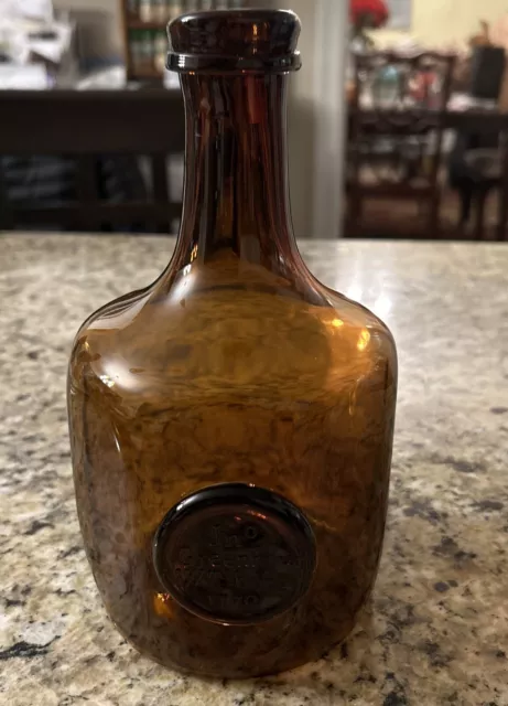 Blenko Glass Jn Greenhow Williamsburg Brown Amber Chestnut Bottle Reproduction