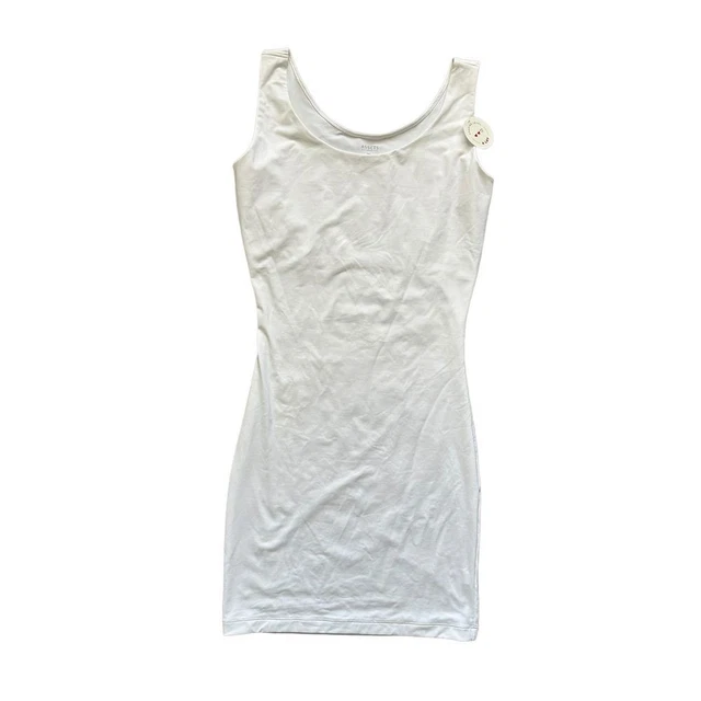ASSETS BY SPANX Shapewear Bodycon Slimming Tank Top Slip Dress White Size XL NWT £23.41