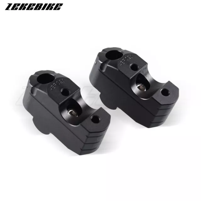 Aumento altezza manubrio in alluminio moto CNC PER KAWASAKI Z400 nero nuovo