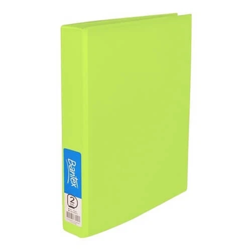 LIME Premium Quality Bantex Economy Binder A4 25mm 2D Ring Heavy Duty Cardboard
