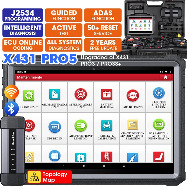 2023 LAUNCH X431 PRO5 Elite Profi Veicolo OBD2 Dispositivo Diagnostico AUTO ECU Codifica Chiave