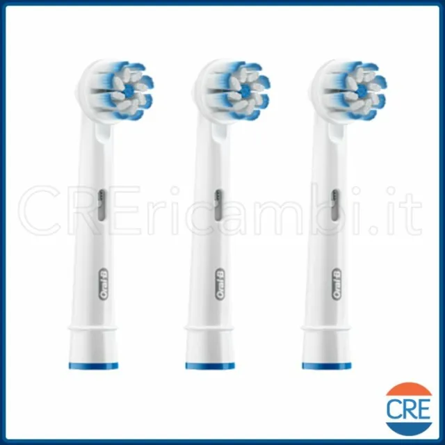 EB60-3 3 Testine Sensitive UltraThin Originali Spazzolino Elettrico Oral-B BRAUN