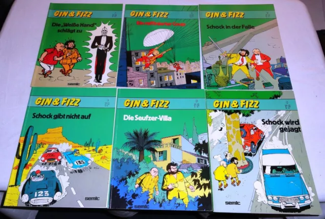 Gin & Fizz ; Band 1 - 6 Komplett ; 1.Auflage ab 1982 ;  Semic Verlag ; SC