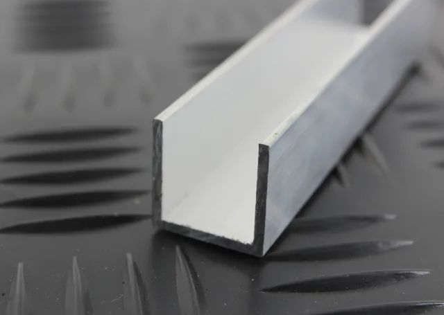 Extruded Aluminium U CHANNEL C Profile - 12 Sizes & 4 Lengths Available