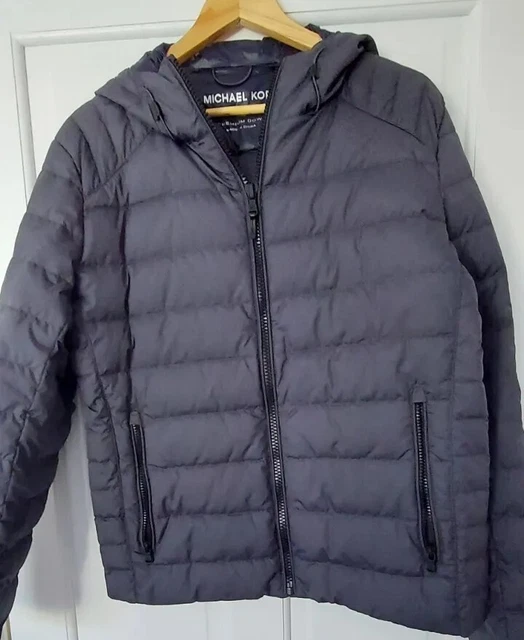 MICHAEL KORS PADDED Premium Down Jacket Size S Gun Metal RRP 225