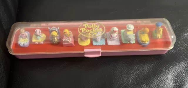 1 Polly Pocket mini Ring Case Collection/Viele Figuren/BBTBluebird Toys 1989/Rar