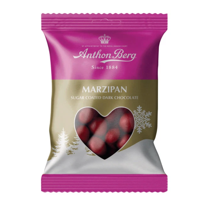 Anthon Berg Christmas Marzipan Bag with Chocolate and Apricot Core 80g