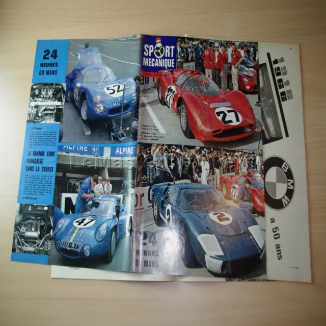 SPORT MECANIQUE n°242 1966 24H du Mans_50e Targa Florio_Pub BMW ALPINE ALFA ...