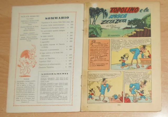 Ed.mondadori  Serie  Topolino   N°  33  1951  Originale  !!!!! 5