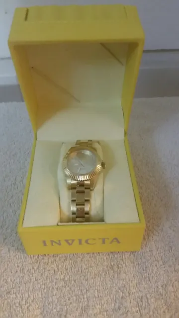 Invicta 16762 Women's Pro Diver Gold Dial Gold Plated Watch